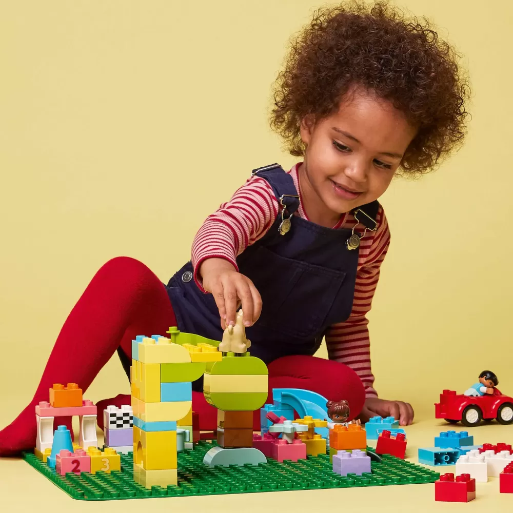 Sale Duplo 10980 Base Verde, Tavola Classica Per Mattoncini, Piattaforma Giocattolo, Superfice Di Costruzione Per Bambini Mattoncini