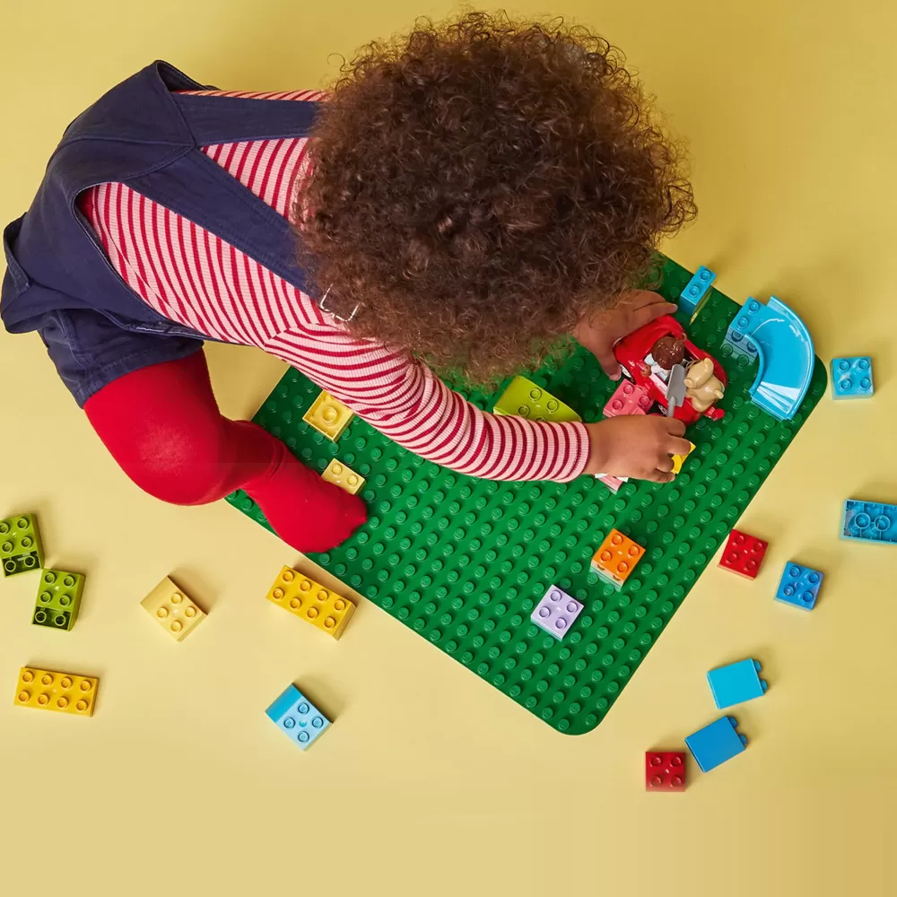 Sale Duplo 10980 Base Verde, Tavola Classica Per Mattoncini, Piattaforma Giocattolo, Superfice Di Costruzione Per Bambini Mattoncini