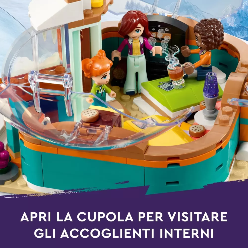 Shop 41760 Vacanza In Igloo Con Tenda Da Campeggio, 2 Cani Da Slitta E Mini Bamboline, Giochi Per Bambine E Bambini Mattoncini