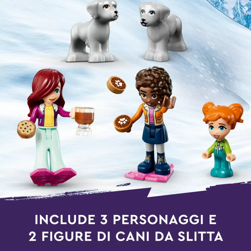 Shop 41760 Vacanza In Igloo Con Tenda Da Campeggio, 2 Cani Da Slitta E Mini Bamboline, Giochi Per Bambine E Bambini Mattoncini