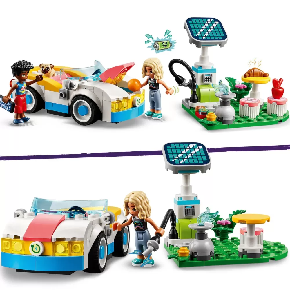 Cheap 42609 Auto Elettrica E Caricabatterie, Giochi Per Bambini Di 6+ Anni Con Macchina Giocattolo E 2 Mini Bamboline Mattoncini