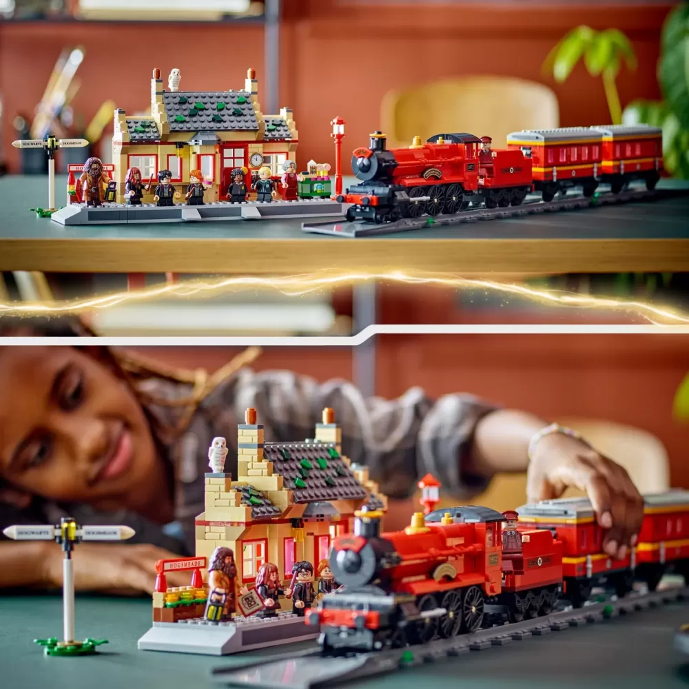 Cheap Lego 76423 Espresso Per Hogwarts E Stazione Di Hogsmeade Con Treno Giocattolo, Binari, Biglietteria, 8 Minifigure Mattoncini
