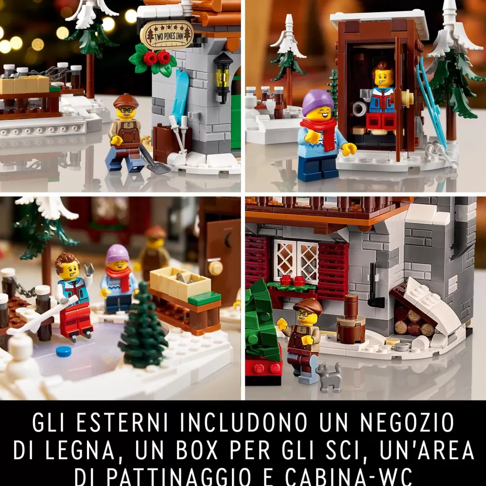 Outlet Icons 10325 Baita Alpina, Modellino Di Casa Con Minifigure, Modellismo Da Costruire Per Adulti, Regalo Per Donna E Uomo Mattoncini