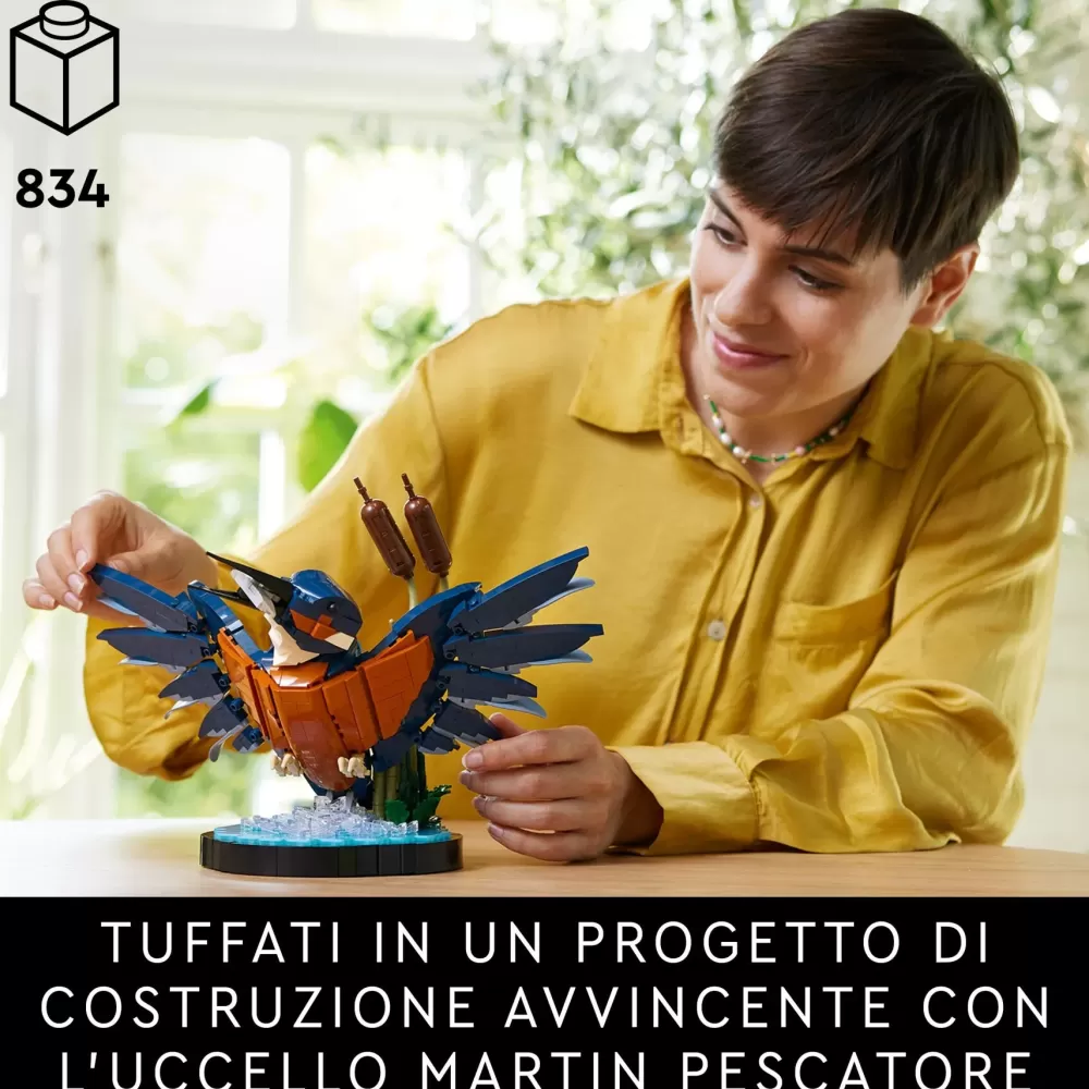 Cheap Icons 10331 Martin Pescatore, Kit Di Modellismo Per Adulti, Idea Regalo Per Arredamento Casa O Ufficio, Hobby Creativo Mattoncini