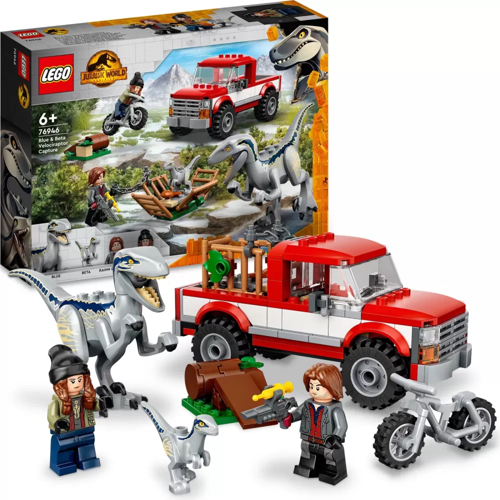 Shop Jurassic World 76946 La Cattura Dei Velociraptor Blue E Beta, Giochi Per Bambini Di 6+ Anni Con Dinosauri Giocattolo Mattoncini