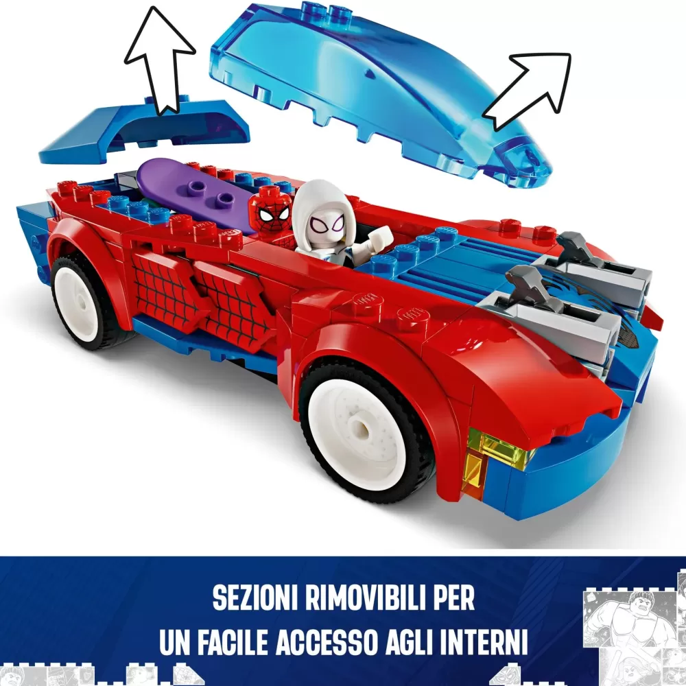 Store Lego Marvel 76279 Auto Da Corsa Di Spider-Man E Venom Goblin, Gioco Per Bambini Di 7+ Anni, Veicoli Giocattolo Dei Supereroi Mattoncini