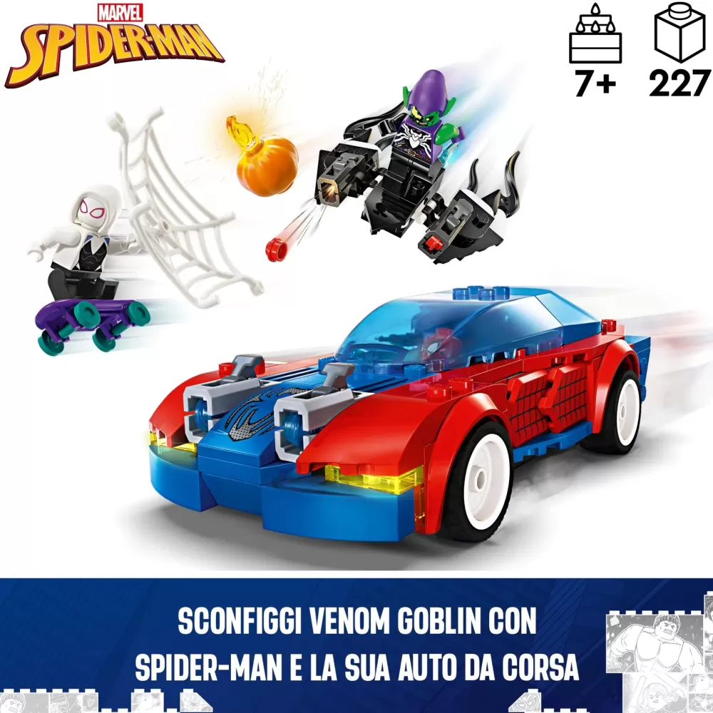 Store Lego Marvel 76279 Auto Da Corsa Di Spider-Man E Venom Goblin, Gioco Per Bambini Di 7+ Anni, Veicoli Giocattolo Dei Supereroi Mattoncini