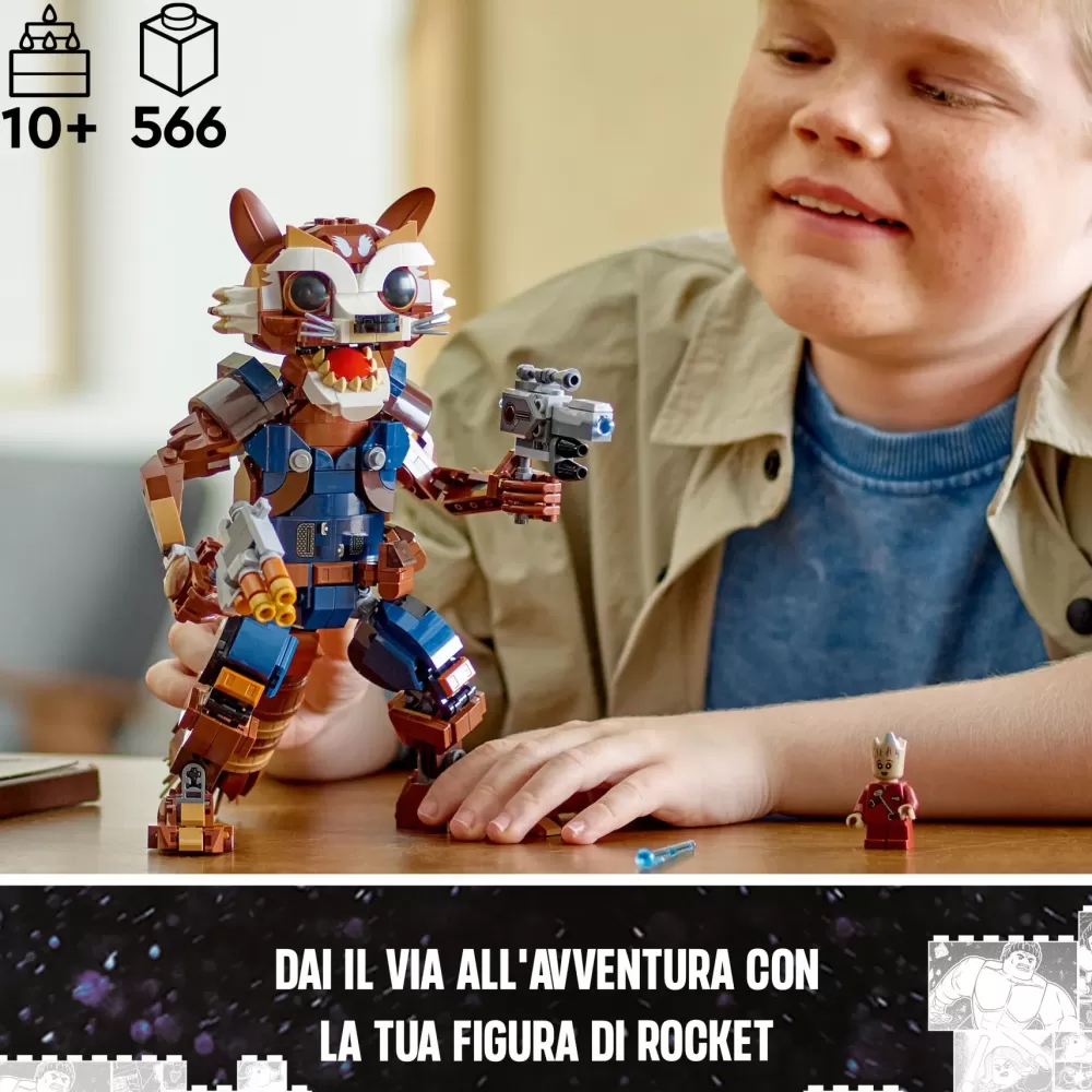 Best Sale Lego Marvel 76282 Rocket E Baby Groot, Giochi Per Bambini Di 10+ Anni Con Action Figure Snodabile E Minifigure Del Supereroe Mattoncini