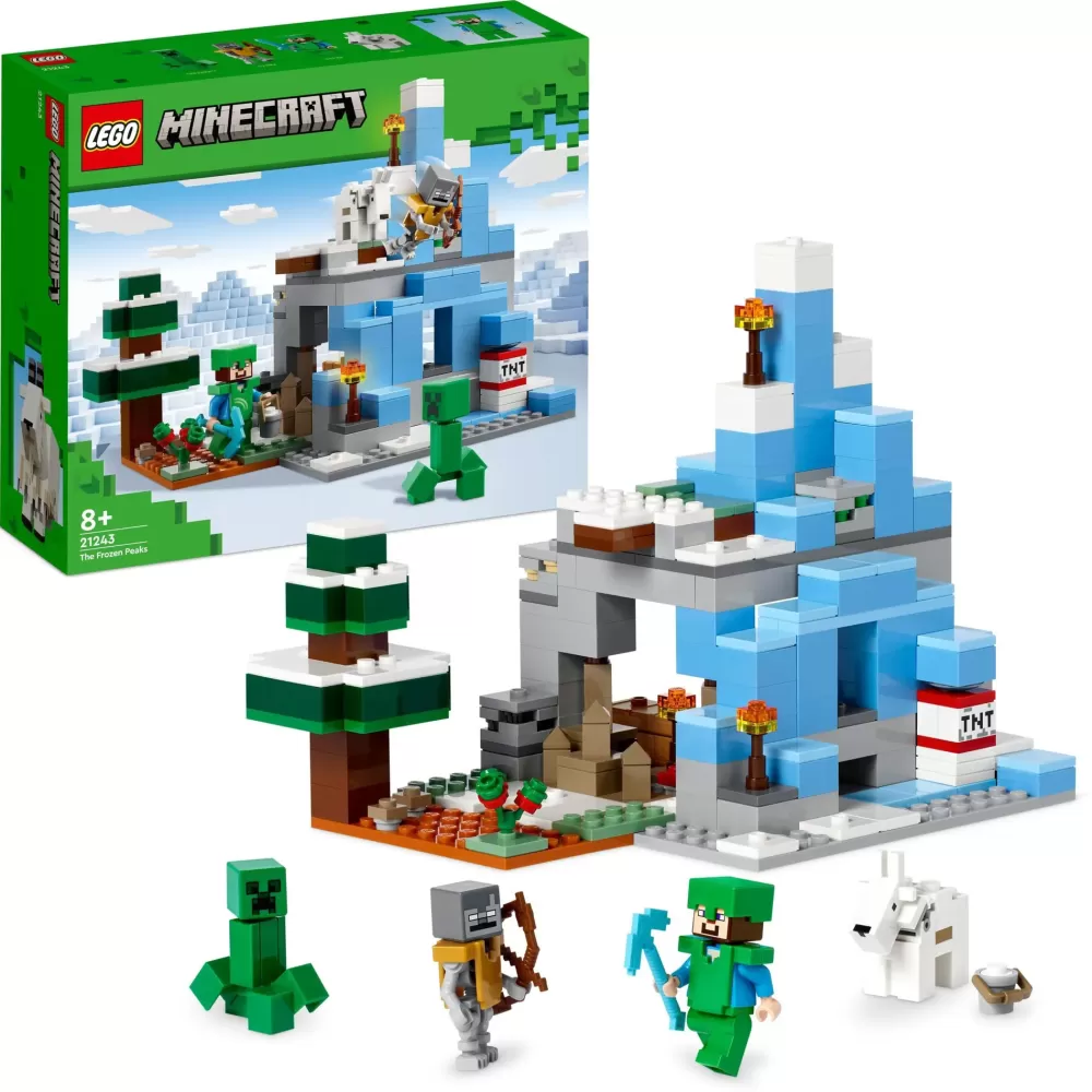 Cheap Lego 21243 I Picchi Ghiacciati, Modellino Da Costruire Con Caverna E Personaggi Steve, Creeper E Capra, Idee Regalo Mattoncini