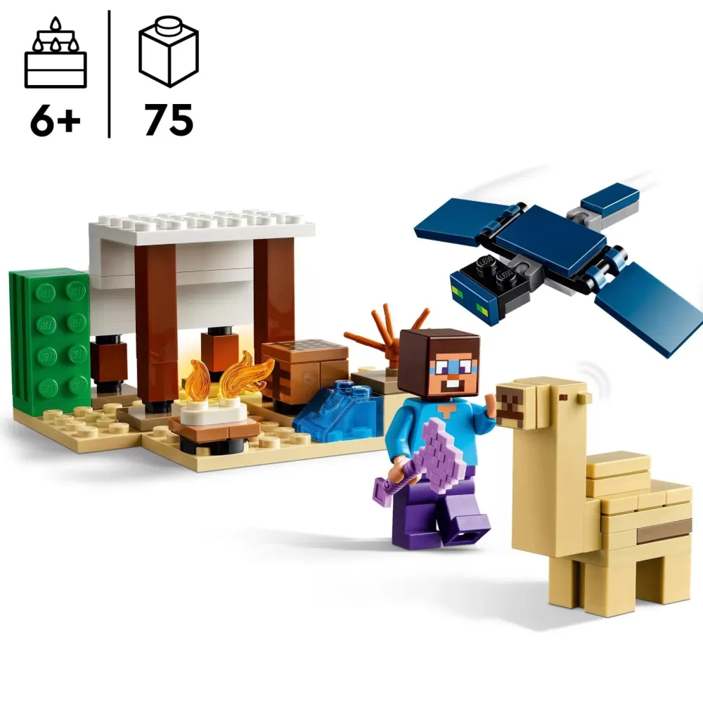 Fashion Lego 21251 Spedizione Di Steve Nel Deserto, Gioco Per Bambini Di 6+ Anni, Bioma Con Casa Giocattolo E Personaggi Mattoncini