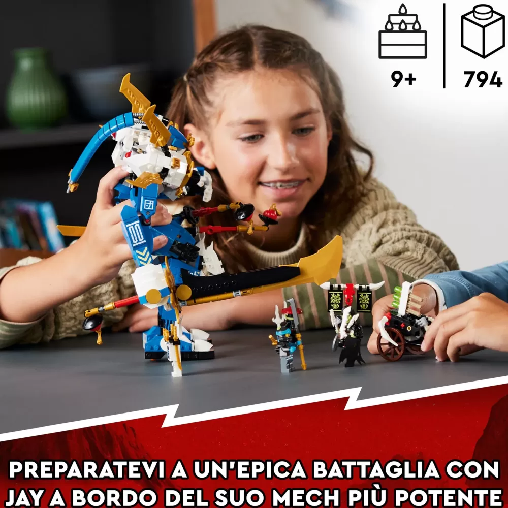 Sale 71785 Mech Titano Di Jay, Set 2023 Con Action Figure, Gioco Da Battaglia Per Bambini Con 5 Minifigure E Carro Mattoncini