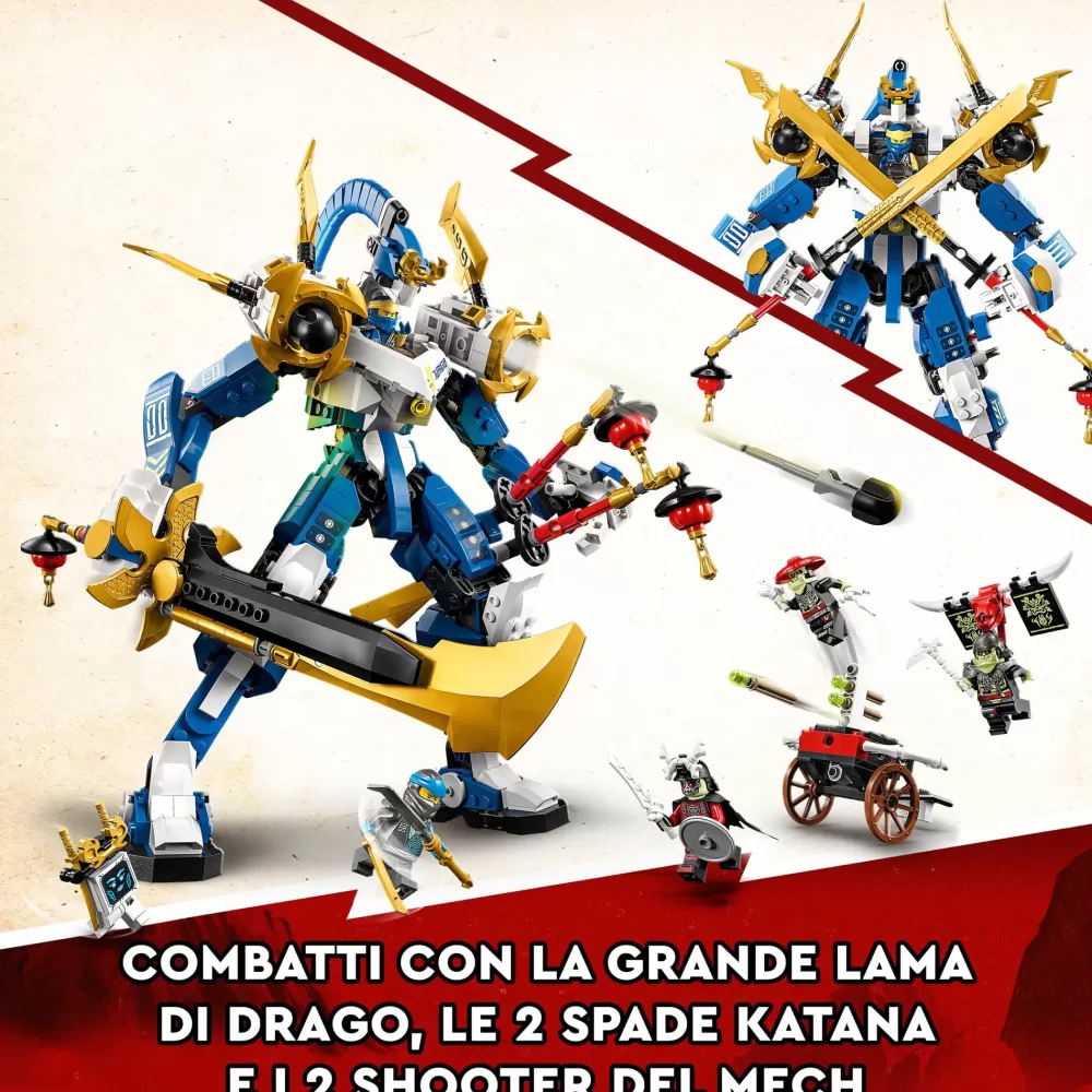 Sale 71785 Mech Titano Di Jay, Set 2023 Con Action Figure, Gioco Da Battaglia Per Bambini Con 5 Minifigure E Carro Mattoncini