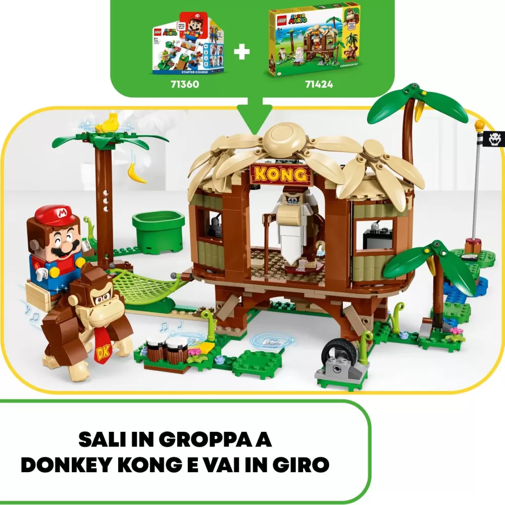 Clearance Lego 71424 Pack Di Espansione Casa Sull'Albero Di Donkey Kong, Giochi Per Bambini E Bambine 8+ Con 2 Personaggi Mattoncini