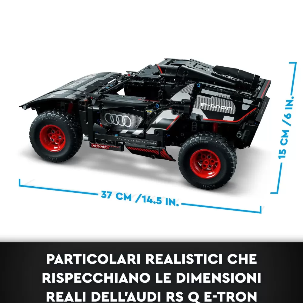 Online 42160 Audi Rs Q E-Tron, Macchina Telecomandata Da Rally, Modellino Auto Con App Control+, Giocattoli Ragazzi 10+ Mattoncini
