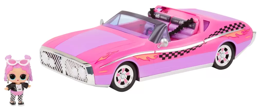 Hot L.O.L. Surprise! City Cruiser Auto Sportiva Rosa E Viola Con Caratteristiche Favolose E Un'Esclusiva Bambola Beeps Inclusa Camper E Veicoli Per Bambole