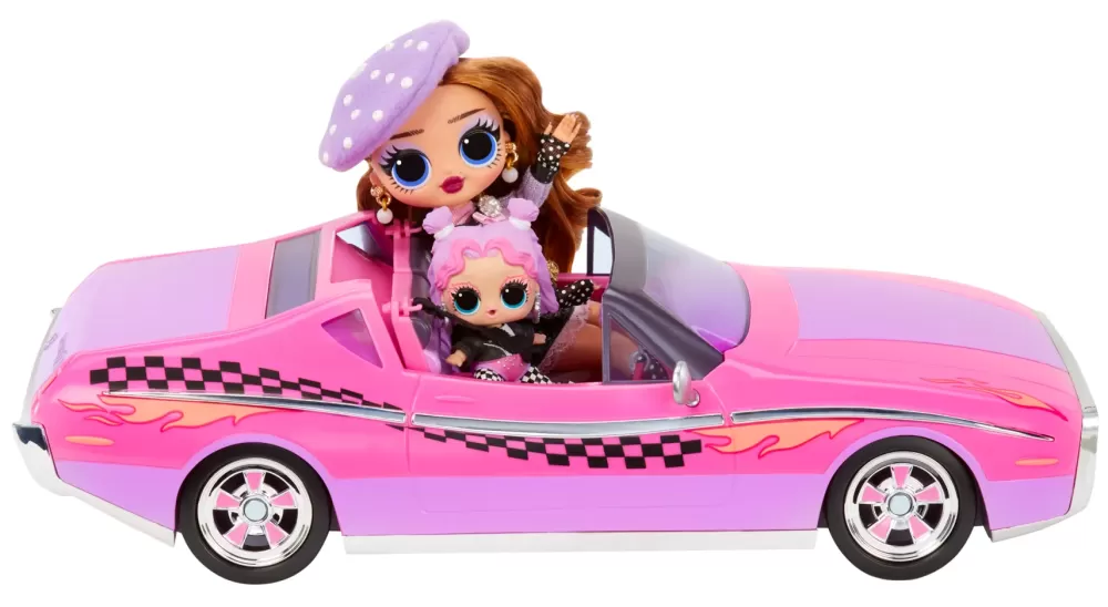 Hot L.O.L. Surprise! City Cruiser Auto Sportiva Rosa E Viola Con Caratteristiche Favolose E Un'Esclusiva Bambola Beeps Inclusa Camper E Veicoli Per Bambole