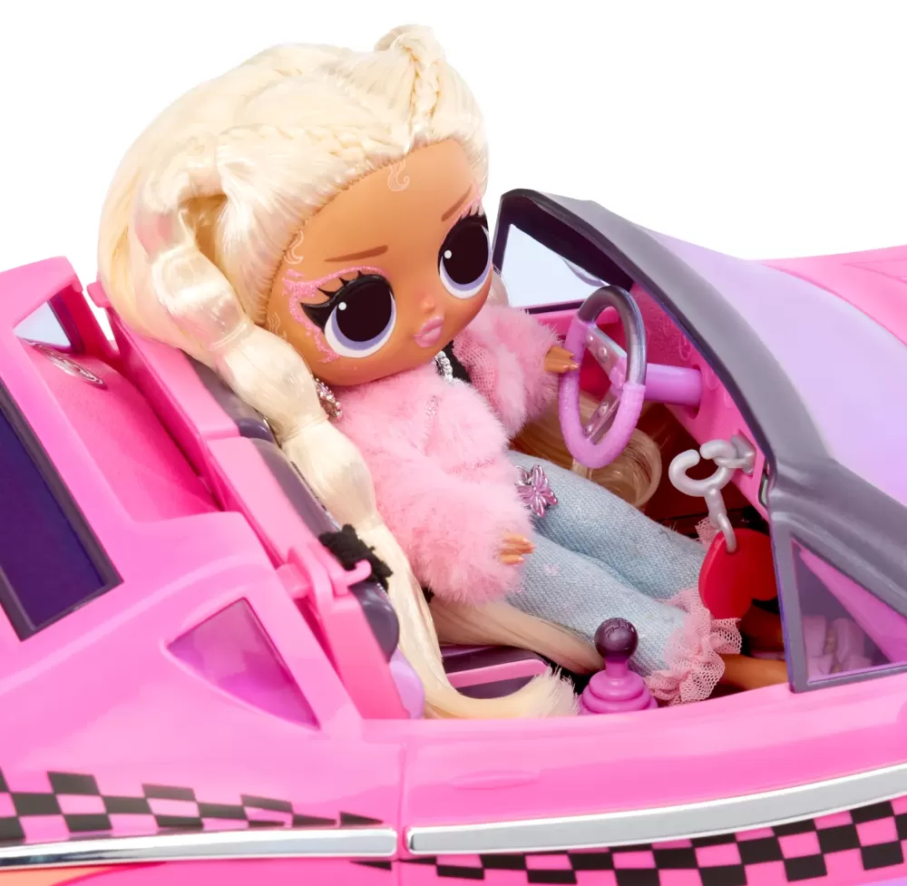 Hot L.O.L. Surprise! City Cruiser Auto Sportiva Rosa E Viola Con Caratteristiche Favolose E Un'Esclusiva Bambola Beeps Inclusa Camper E Veicoli Per Bambole