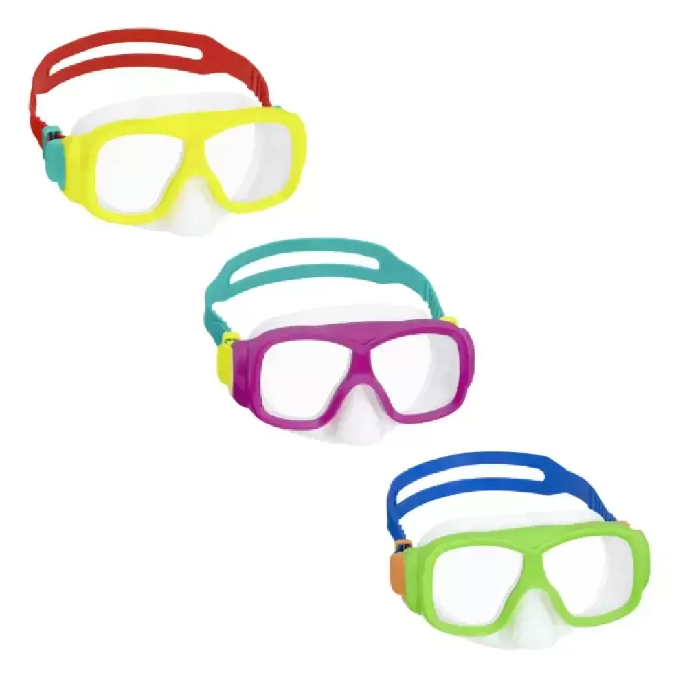 Cheap Maschera Aquanaut, 7-14 Anni, 3 Colori Assortiti, In Silicone Con Lenti In Policarbonato Protezione Uv Maschere E Pinne
