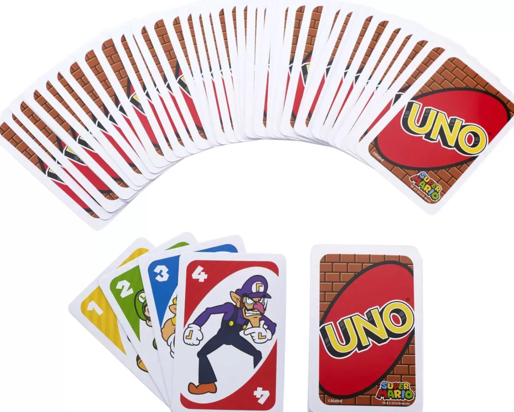 Discount -Uno Gioco Di Carte Versione Super Mario Bros, 7+ Anni Giochi Di Carte