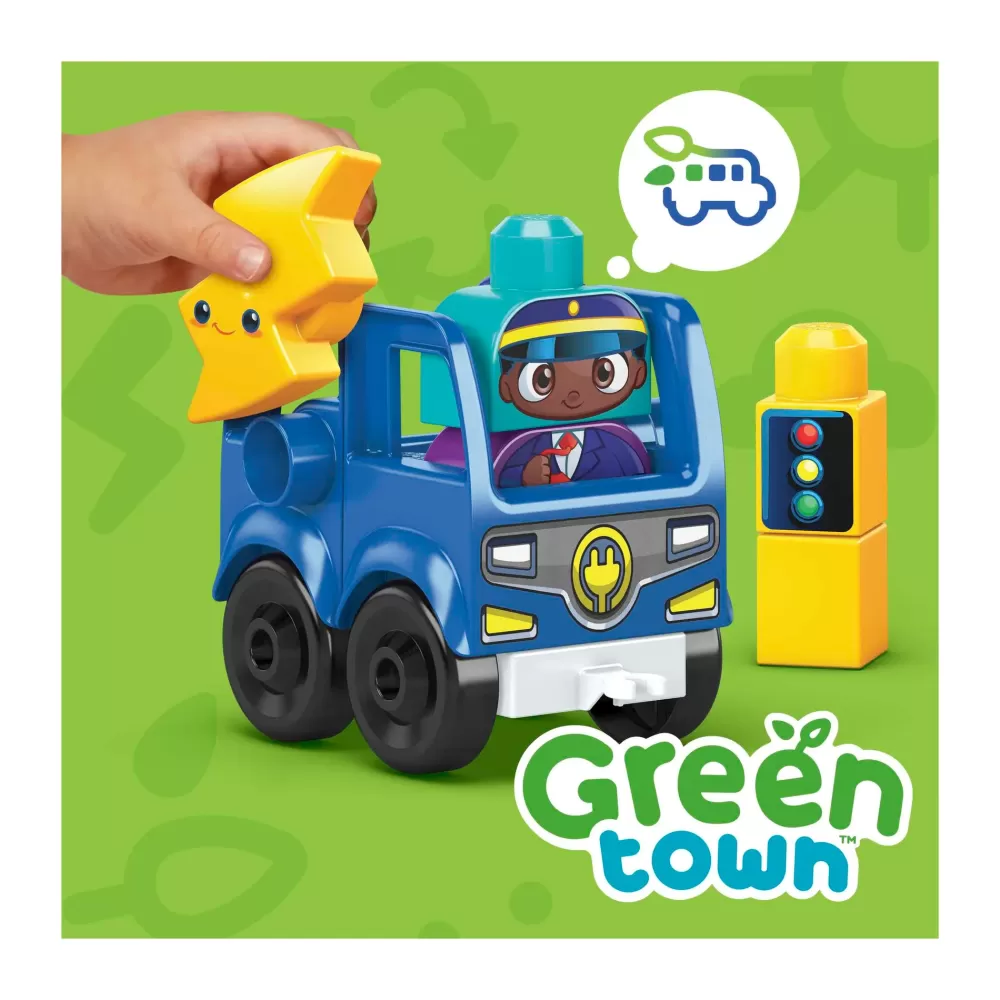 Store Green Town Bus Ecologico Amici Bio, Set Da Costruzione Con 36 Blocchi, Giocattolo Per Bambini 1+ Anni, Hdx90 Costruzioni Bambini