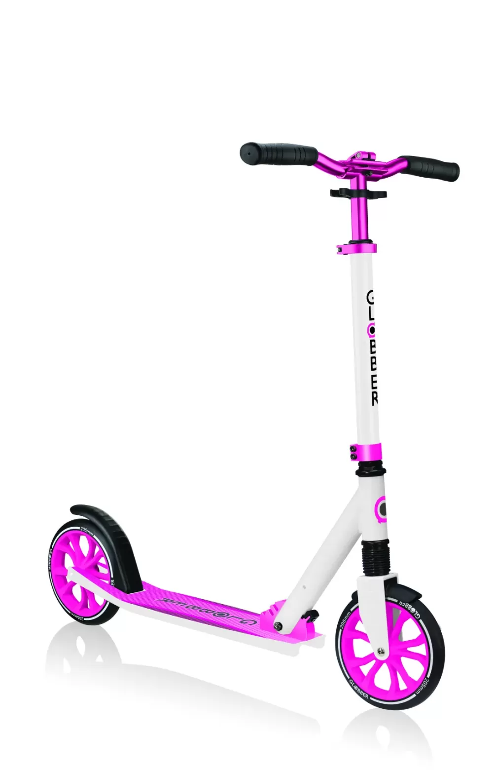 Clearance Monopattino Nl 205 Ripiegabile Bianco E Rosa Adatto Per Bambini 7 -12 Anni Monopattini