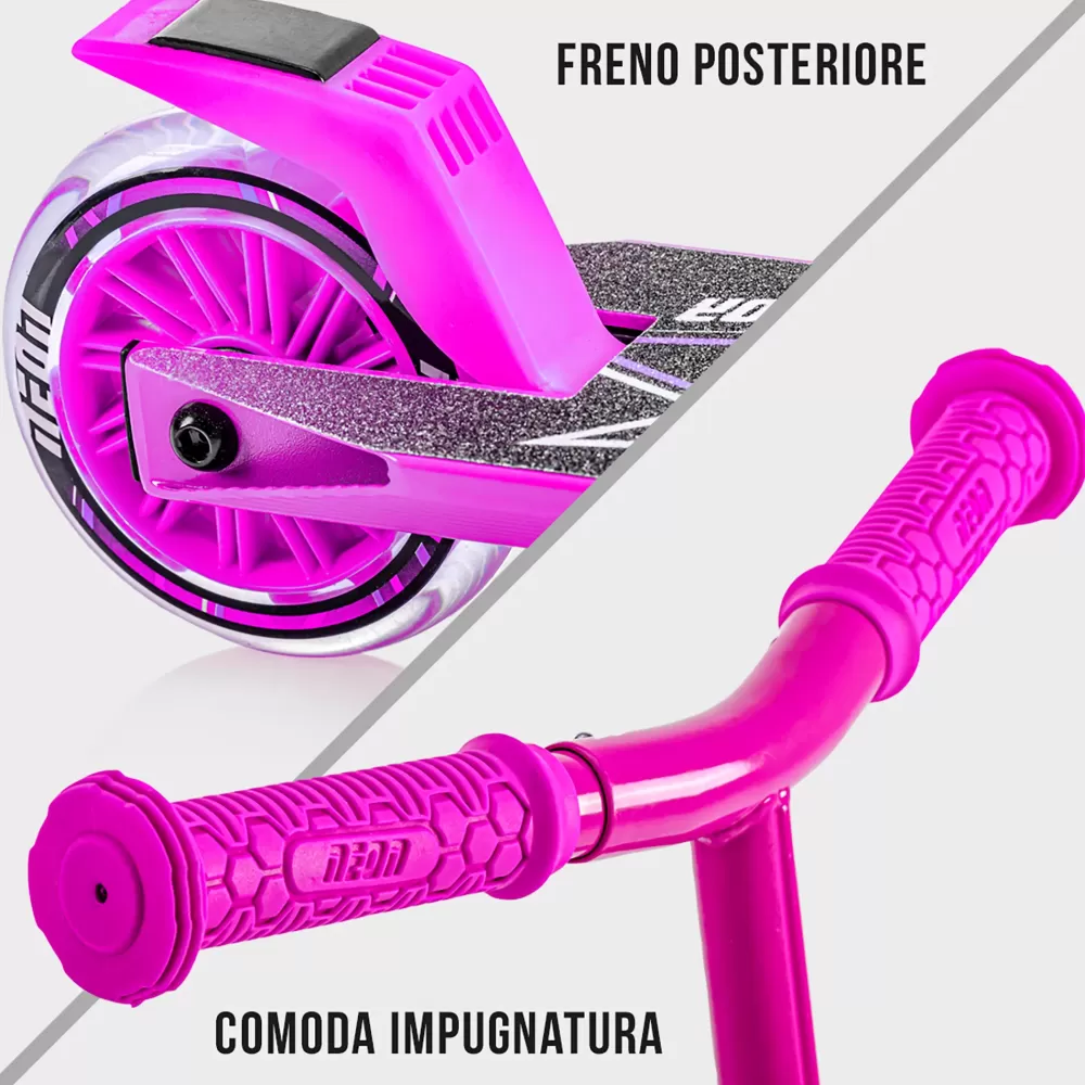 Store Monopattino Neon Vector Regolabile In Altezza, Antiscivolo, Con Luci Led Da 100 Mm E Massimo Supportato 60 Kg- Per Bambini Dai 5 Ai 9 Anni- Disponibile In Diverse Varianti Monopattini