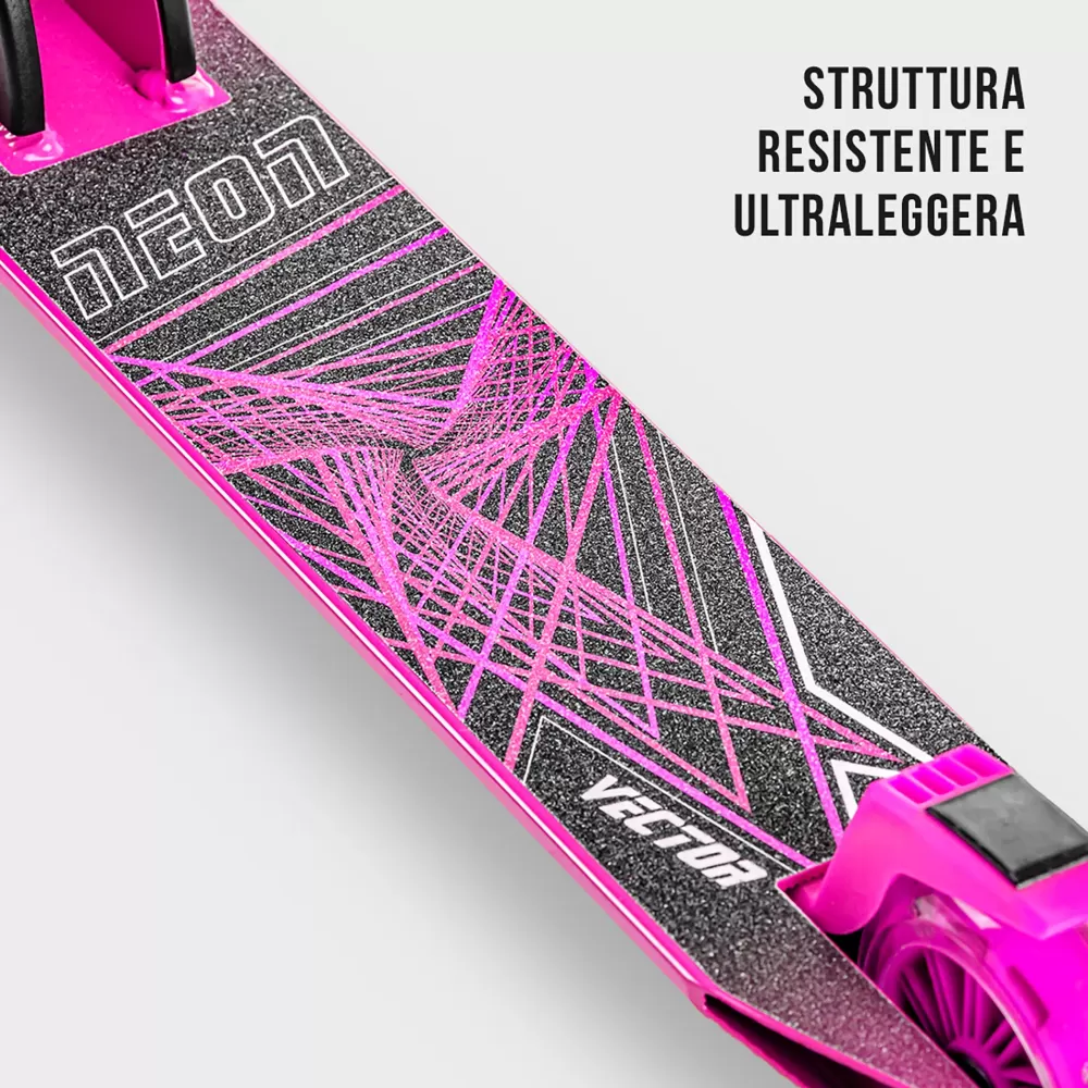 Store Monopattino Neon Vector Regolabile In Altezza, Antiscivolo, Con Luci Led Da 100 Mm E Massimo Supportato 60 Kg- Per Bambini Dai 5 Ai 9 Anni- Disponibile In Diverse Varianti Monopattini