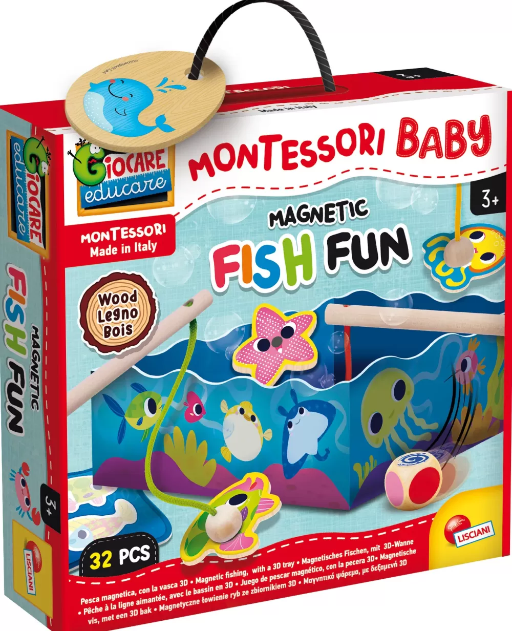 Cheap Montessori Baby Legno Magnetic Fish Fun Giochi Educativi In Legno