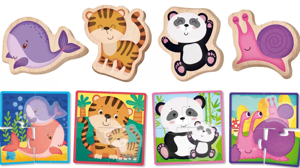 Outlet Montessori Baby Legno Puzzle Animals Puzzle In Legno