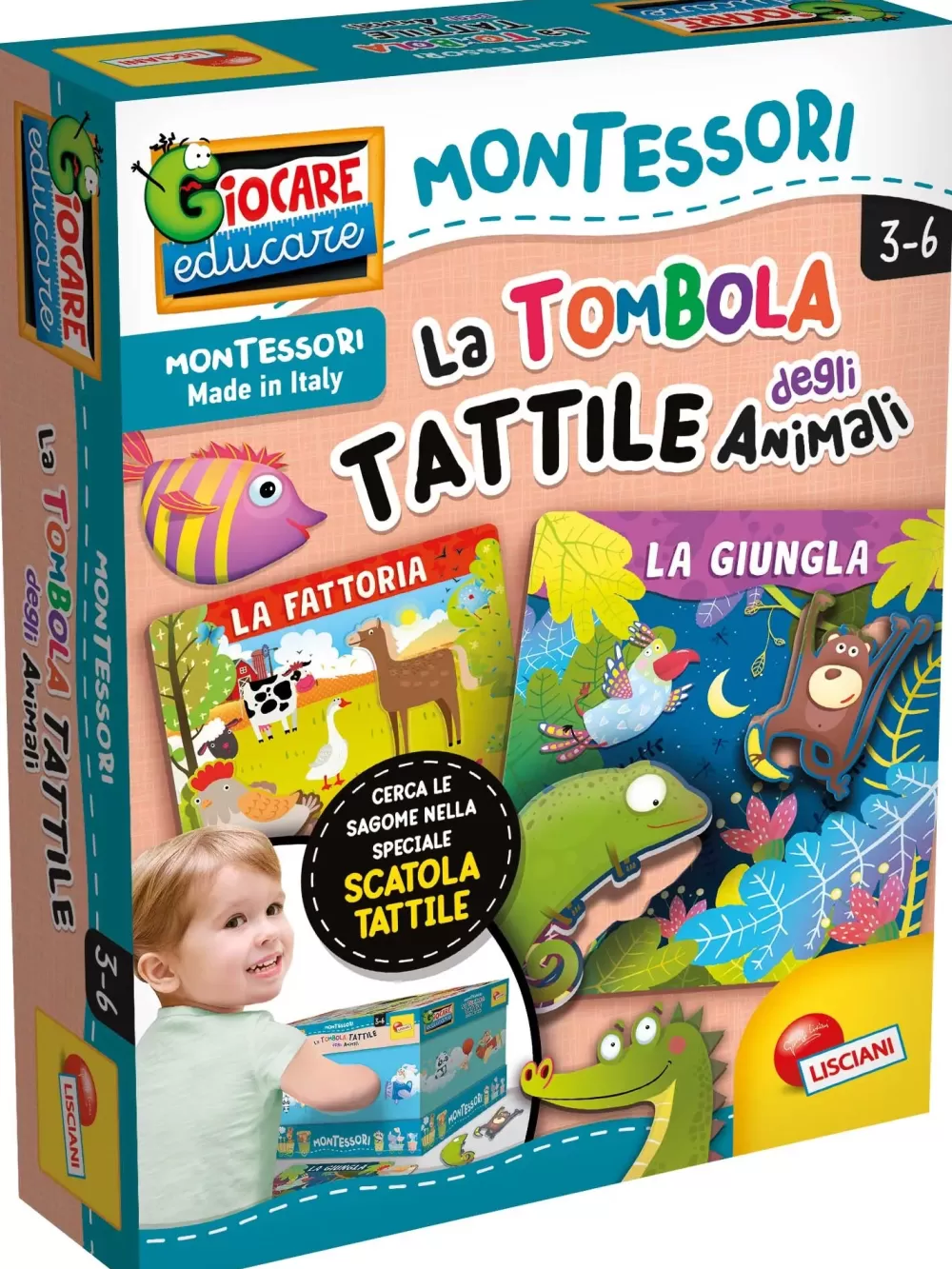 Discount Montessori Tombola Tattile Degli Animali Primi Apprendimenti