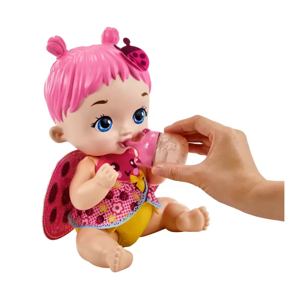 Discount Bambola Junior Coccinella Con Ali Soffici E Dolce Profumo Floreale, Con Un Pannolino Riutilizzabile, Biberon E Accessori, Giocattolo Per Bambini, 3+ Anni, Hmx27 Bambolotti