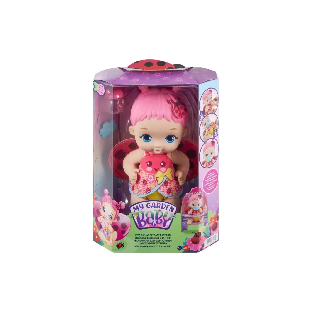 Discount Bambola Junior Coccinella Con Ali Soffici E Dolce Profumo Floreale, Con Un Pannolino Riutilizzabile, Biberon E Accessori, Giocattolo Per Bambini, 3+ Anni, Hmx27 Bambolotti