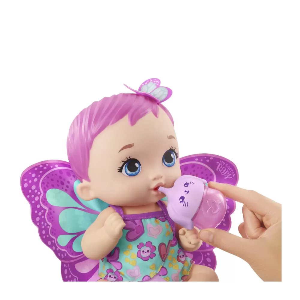 Flash Sale , Bambola Junior Farfalla Rosa (30 Cm) Con Pannolino Riutilizzabile, Vestiti E Ali Rimovibili; Giocattolo Per Bambini 2+ Anni, Gyp10 Bambolotti