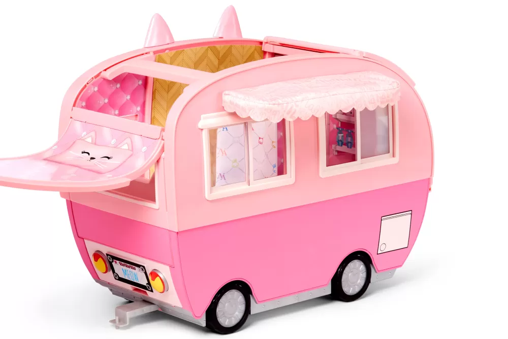Sale Na Na Na Surprise Kitty-Cat-Camper Rosa Con Orecchie E Coda Da Gatto 7 Aree Di Giochi Tra Cui Cucina Completa, Amaca E Accessori Fashion Dolls