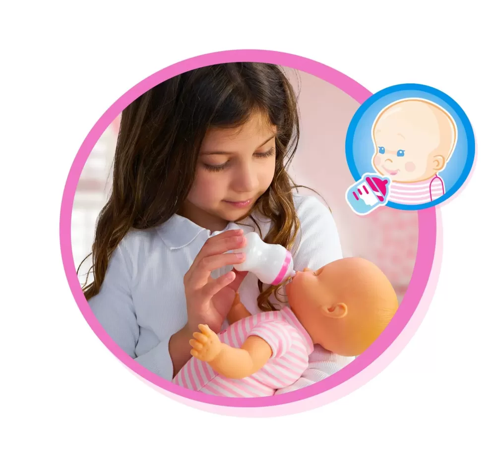 Clearance Culla Per Una Dolce Nanna, Bambola 35 Cm, Culla Interattiva E Accessori. Bambolotti