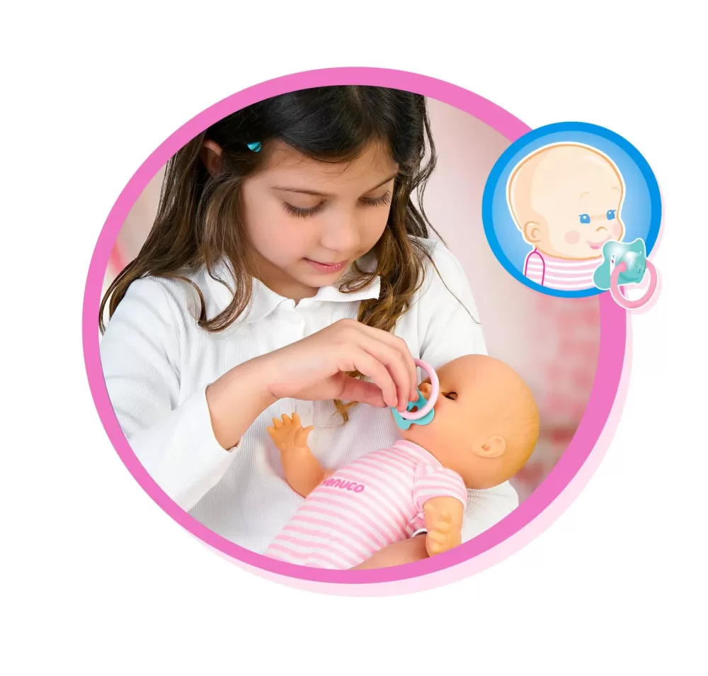 Clearance Culla Per Una Dolce Nanna, Bambola 35 Cm, Culla Interattiva E Accessori. Bambolotti