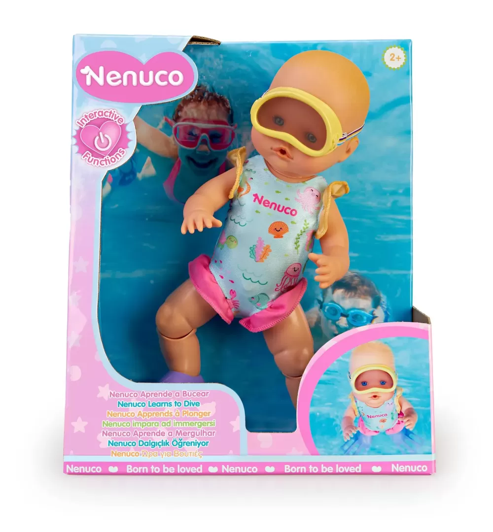 Discount Impara Ad Immergersi, Bambola Da 35 Cm Con Corpo Rigido E Costume Da Bagno.Nuotera Per Davvero. Per Bambine/I Da 2 Anni Bambolotti