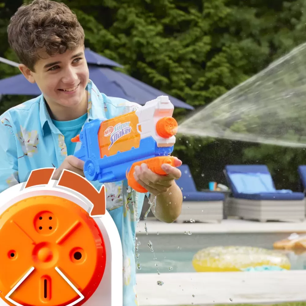 New Super Soaker Flip Fill, Soaker Con 4 Stili Di Spruzzo, Riempimento Rapido, Serbatoio Da 887 Mm, Giochi D'Acqua Pistole Ad Acqua