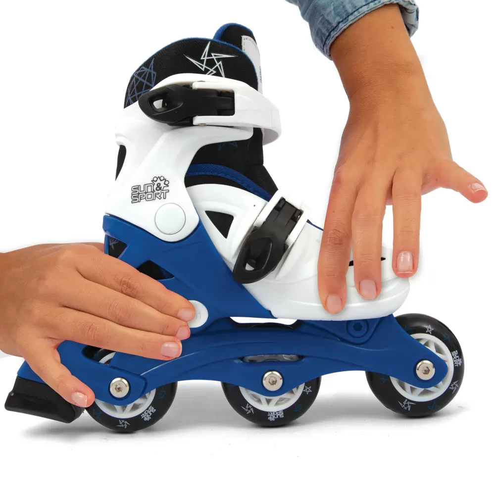 Hot Pattini A 3 Ruote Regolabili Con Freno Posteriore Misure Da 26 A 30 Per Bambini- Disponibile In Blu E Rosa Pattini E Skateboard