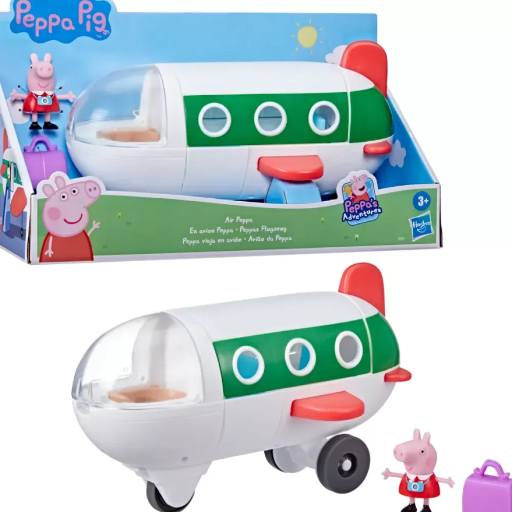 Cheap Air Peppa, Veicolo Aereo Giocattolo Per Eta Prescolare Con Ruote Che Girano, Include 1 Personaggio E 1 Accessorio, Dai 3 Anni In Su Mondi Immaginari