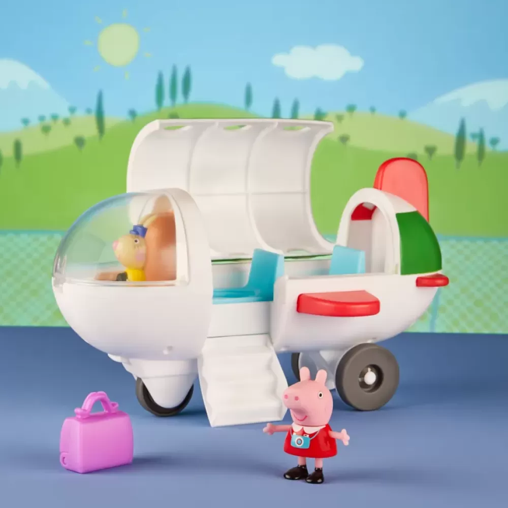 Cheap Air Peppa, Veicolo Aereo Giocattolo Per Eta Prescolare Con Ruote Che Girano, Include 1 Personaggio E 1 Accessorio, Dai 3 Anni In Su Mondi Immaginari