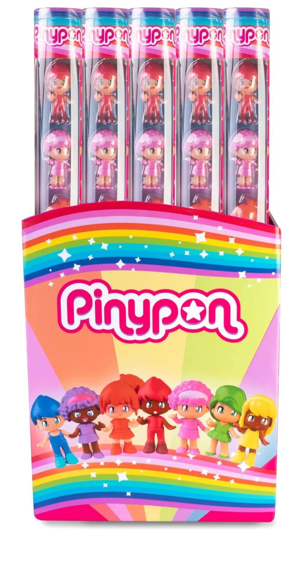 Shop Rainbow Tube, Tubo Con 7 Personaggi Colori Arcobaleno; Mini Dolls
