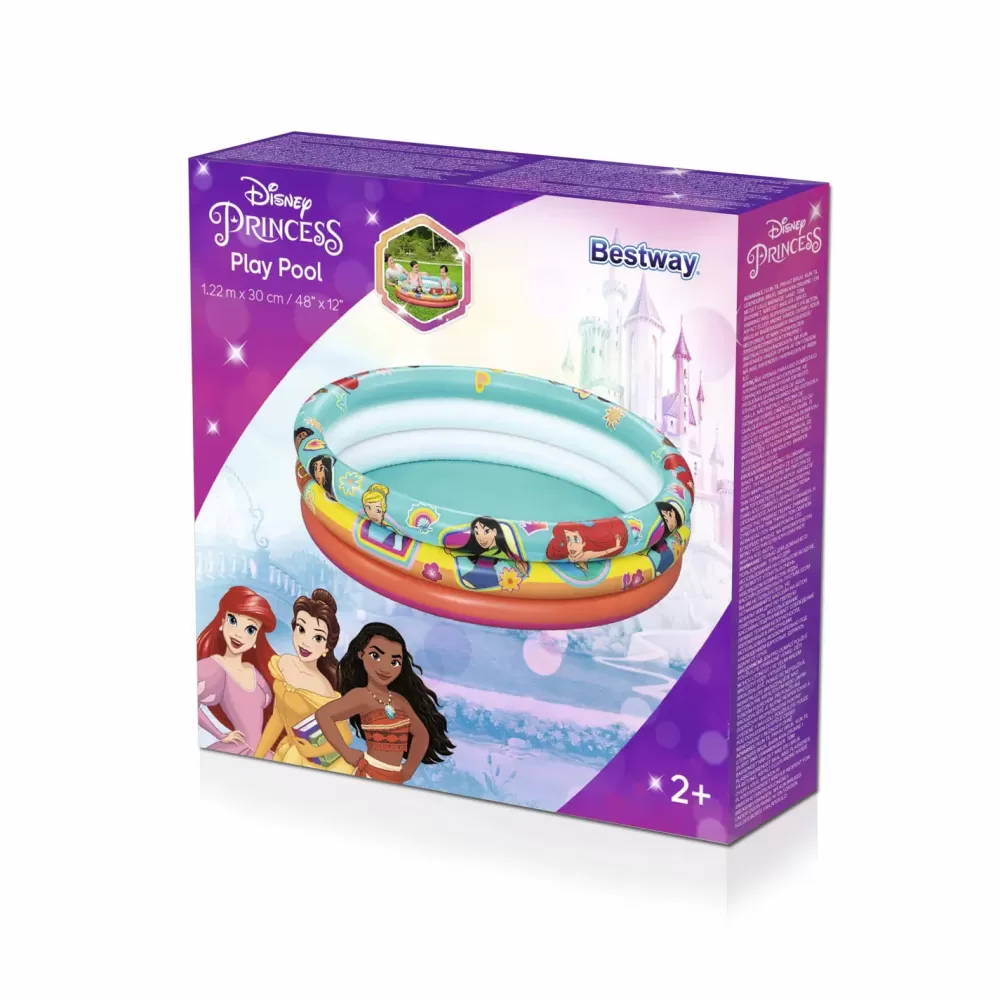 New Piscina 3 Anelli Disney Sirenetta Cm. 122 25 Gonfiabili Per Bambini