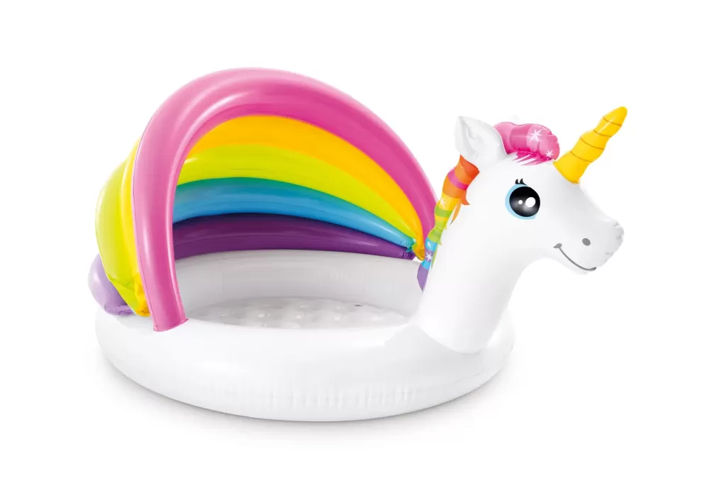 New Piscina Baby Pool Unicorno Cm 127X102X69 Gonfiabili Per Bambini