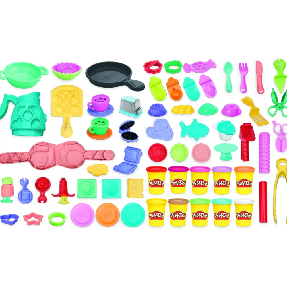 Hot , Brunch Set, Playset Cucina Con Set Di Accessori Plastilina E Pasta Modellabile