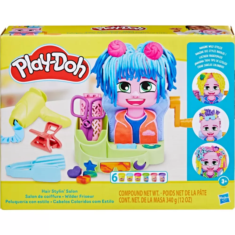 Outlet Capelli Pazzerelli, Playset Per Giocare Al Parrucchiere, Giocattoli Di Fantasia Per Bambini E Bambine Dai 3 Anni In Su Plastilina E Pasta Modellabile