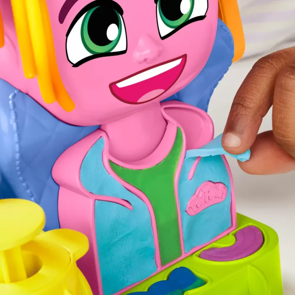 Outlet Capelli Pazzerelli, Playset Per Giocare Al Parrucchiere, Giocattoli Di Fantasia Per Bambini E Bambine Dai 3 Anni In Su Plastilina E Pasta Modellabile