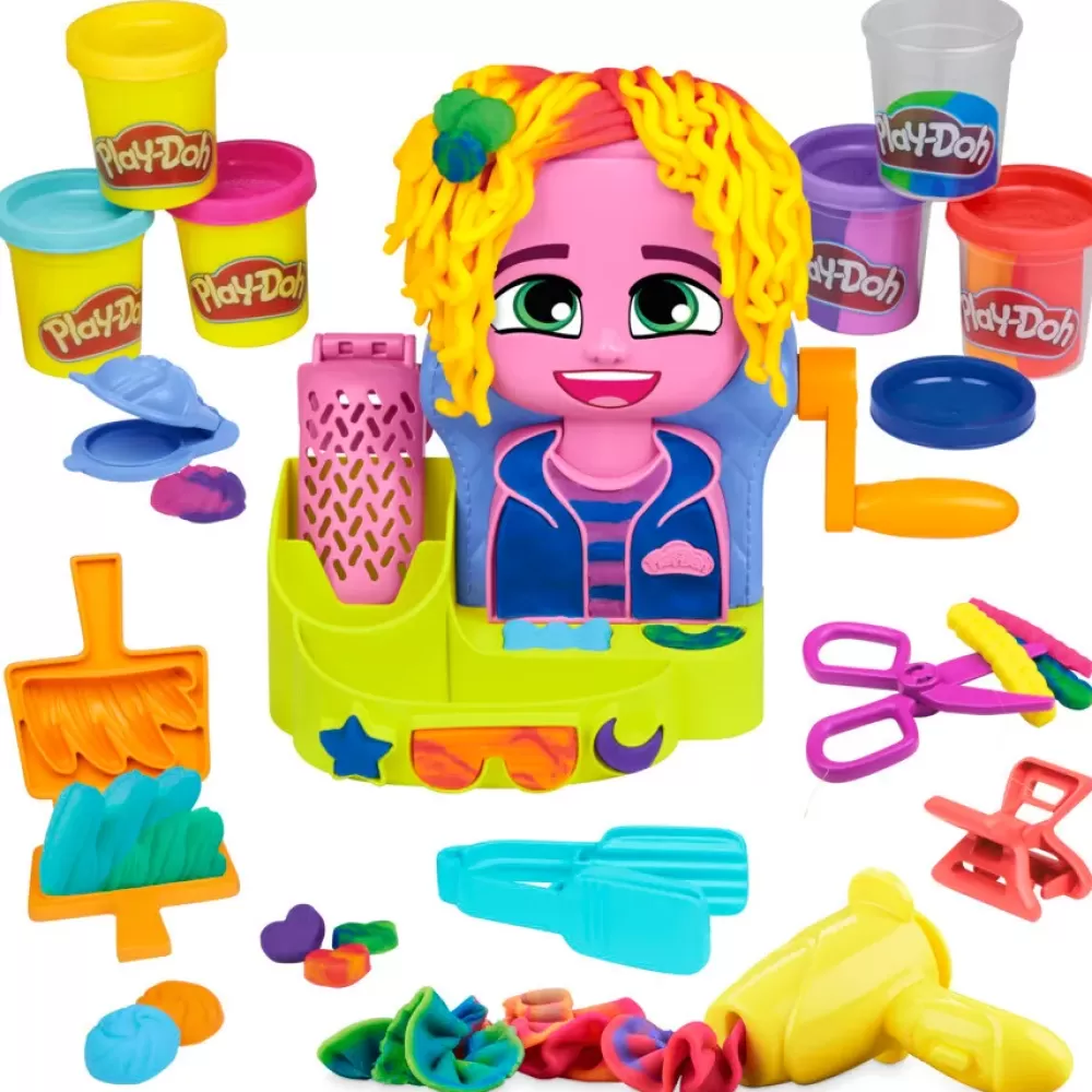 Outlet Capelli Pazzerelli, Playset Per Giocare Al Parrucchiere, Giocattoli Di Fantasia Per Bambini E Bambine Dai 3 Anni In Su Plastilina E Pasta Modellabile