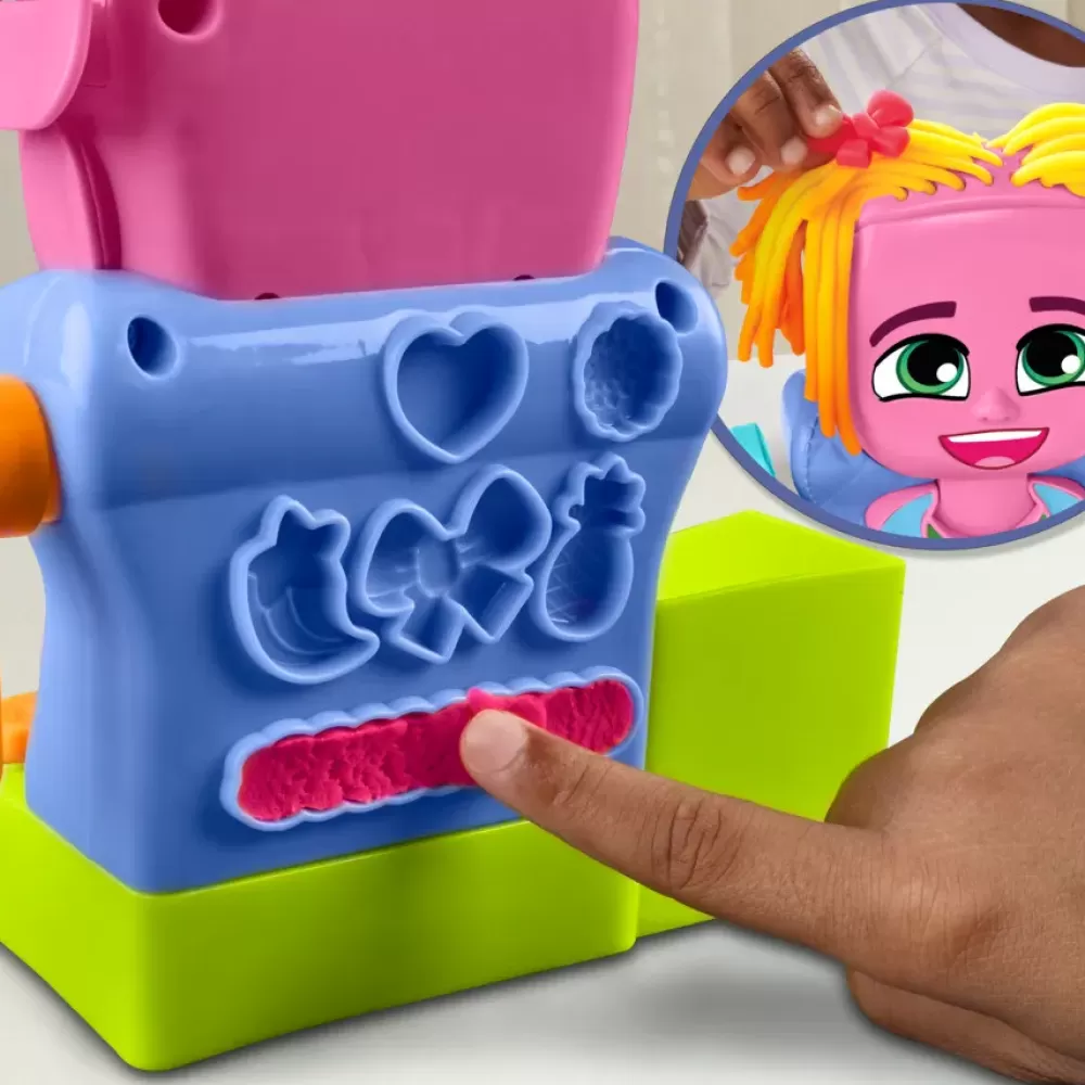 Outlet Capelli Pazzerelli, Playset Per Giocare Al Parrucchiere, Giocattoli Di Fantasia Per Bambini E Bambine Dai 3 Anni In Su Plastilina E Pasta Modellabile