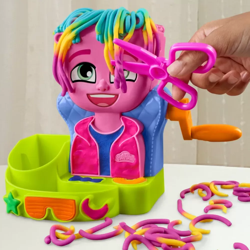 Outlet Capelli Pazzerelli, Playset Per Giocare Al Parrucchiere, Giocattoli Di Fantasia Per Bambini E Bambine Dai 3 Anni In Su Plastilina E Pasta Modellabile